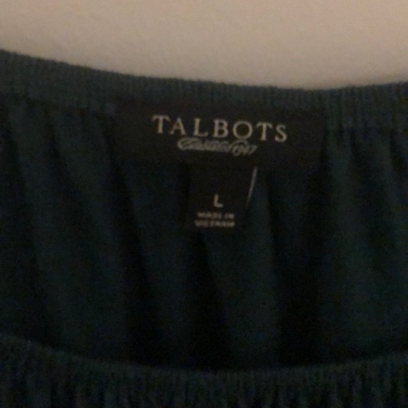 Large Green Flowy 3/4 Length Shirt - Picture 2 of 2